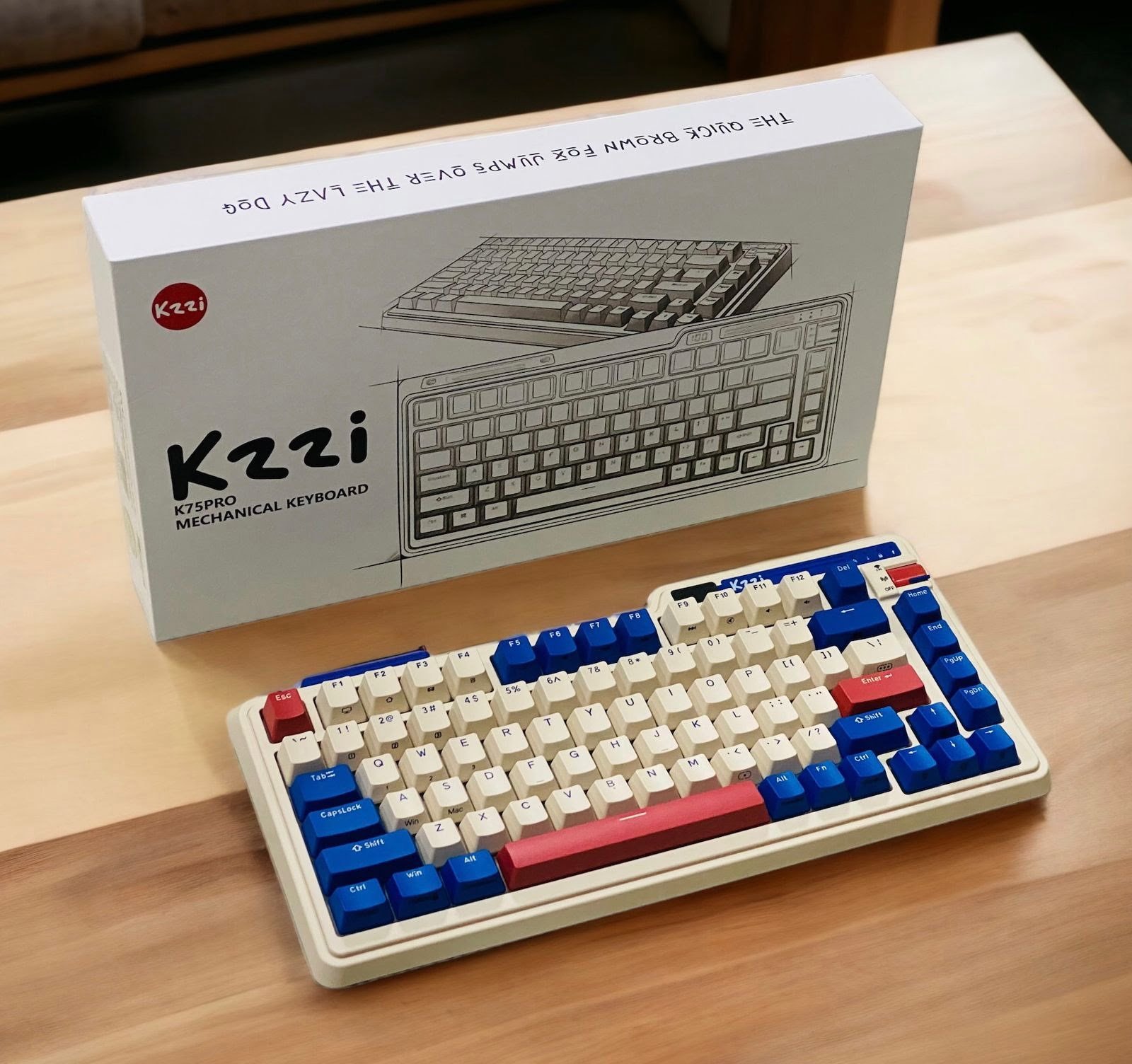 KZZI ETERNITY TACTILE SWITCH KEYBOARDRGB TRI-MODES HOT-SWAP RHINE K75 PRO
