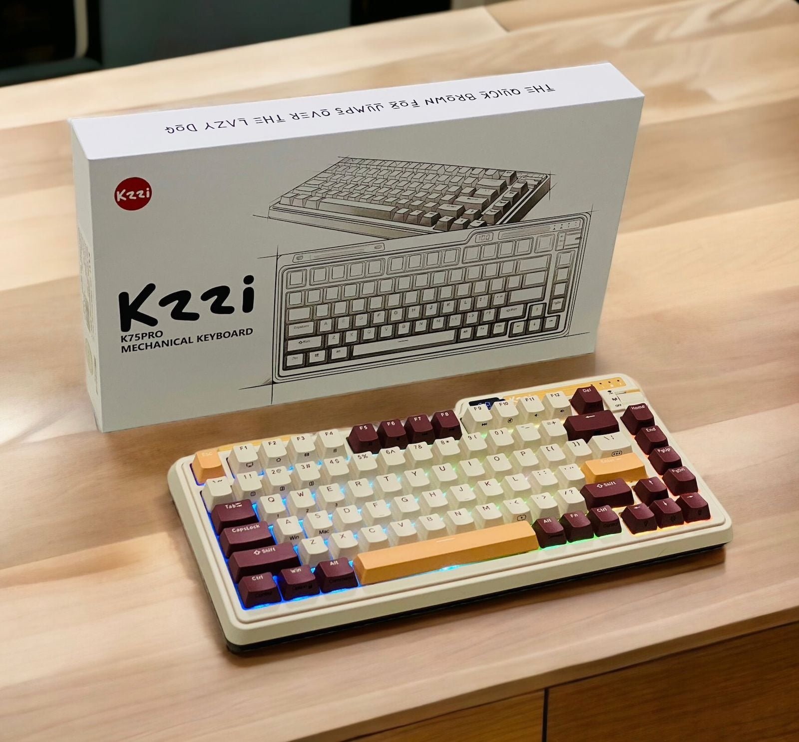 KZZI ETERNITY TACTILE SWITCH KEYBOARDRGB TRI-MODES HOT-SWAP MOUSSE K75 PRO