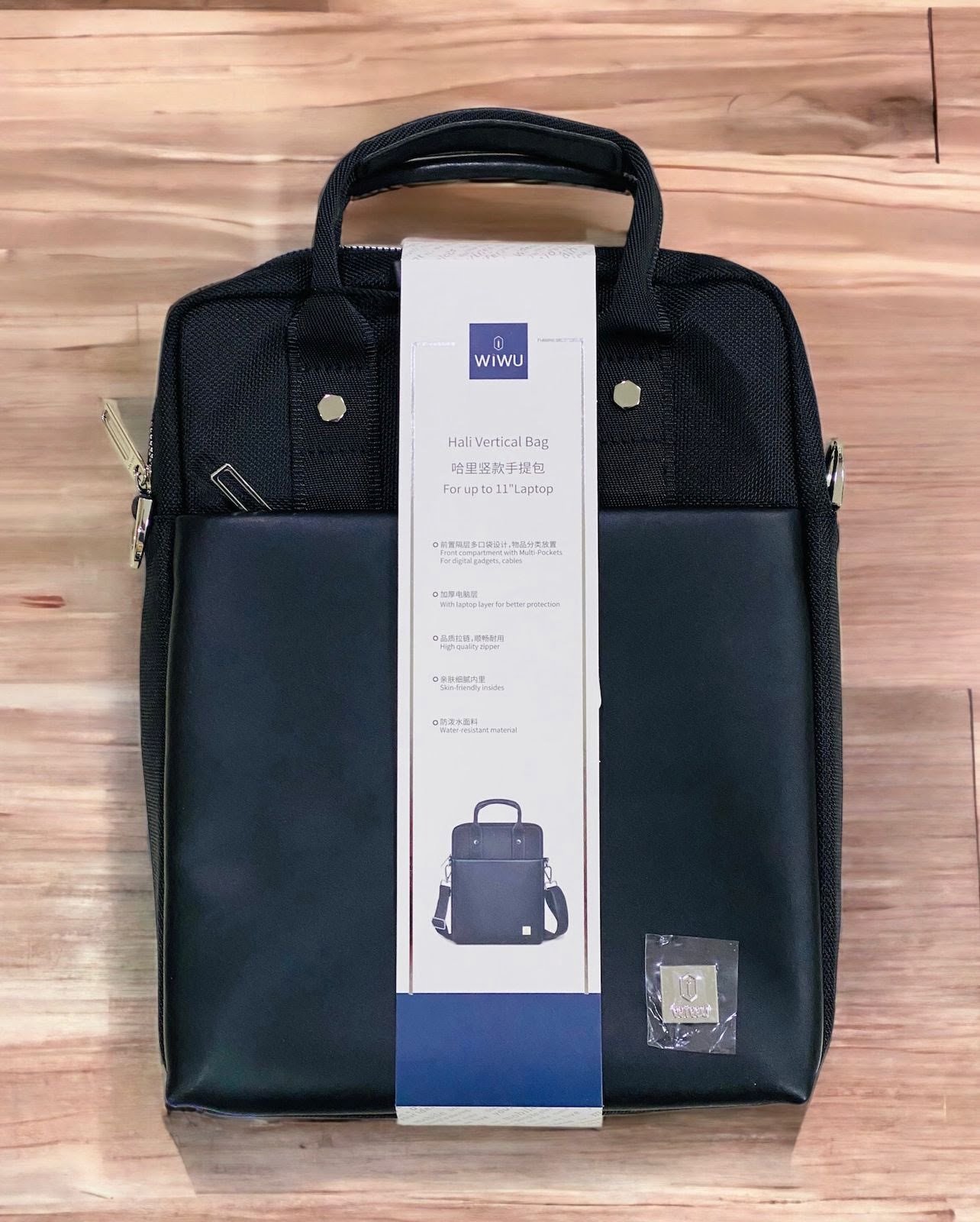 WIWU HALI VERTICAL LAYER BAG 11 INCH BLACK thumbnail 2