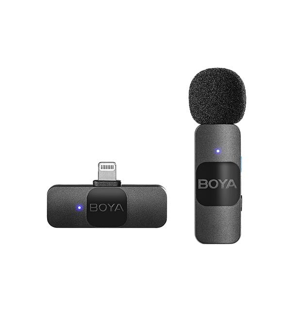 BOYA ULTRA-COMPACTE WIRELESS MICROPHONE FOR IPHONE WITH LIGHTNING BLACK BY-V1