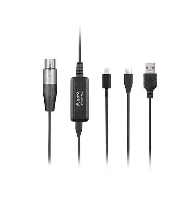 BOYA XLR TO LIGHTNING CONNECTOR MICROPHONE CABLE BY-BCA7