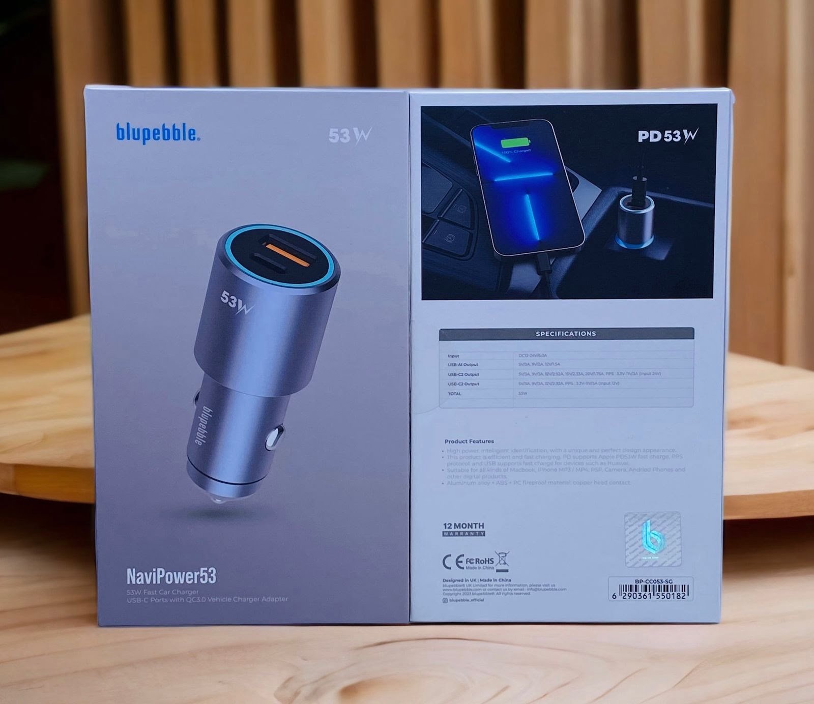 BLUPEBBLE NAVI POWER 120W WITH 2XUSB-C PD UPTO 100 WATT AND 1XUSB-A QC FAST CHARGING CAR CHARGER BP-CC0120-SG thumbnail 7