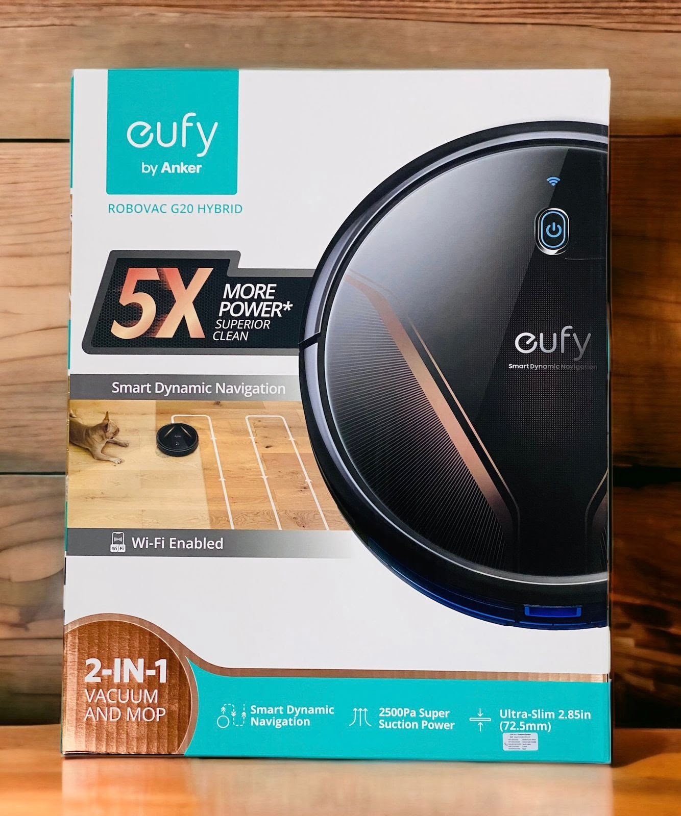 EUFY ROBOVAC G20 HYBRID 2 IN 1 VACUUM AND MOP CLEANER BLACK T2258K11 thumbnail 2