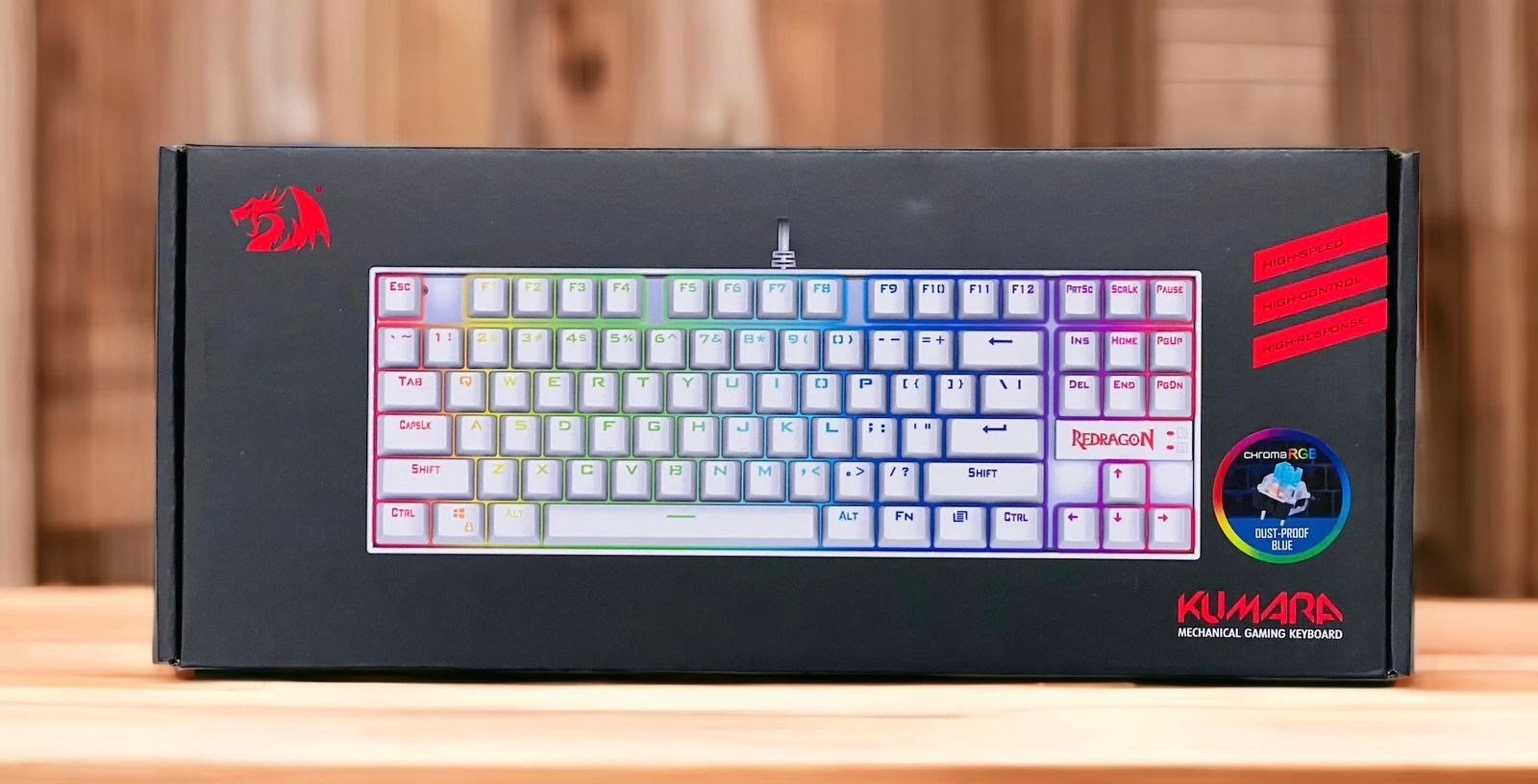 REDRAGON KUMARA WHITE, WIRED MECHANICAL KEYBOARD, RGB K552W-RGB thumbnail 2