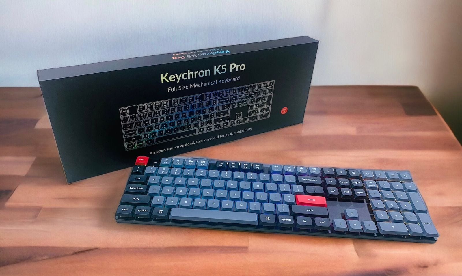 KEYCHRON K5 PRO WIRELESS MECHANICAL KEYBOARD SWAPPABLE GARTERON RGB BACKLIGHT (RED/BROWN SWITCH) thumbnail 2