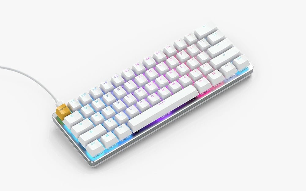 GLORIOUS GMMK RGB COMPACT MECH KEYBOARD WHITE GLO-GMMK-COM-BRN-W