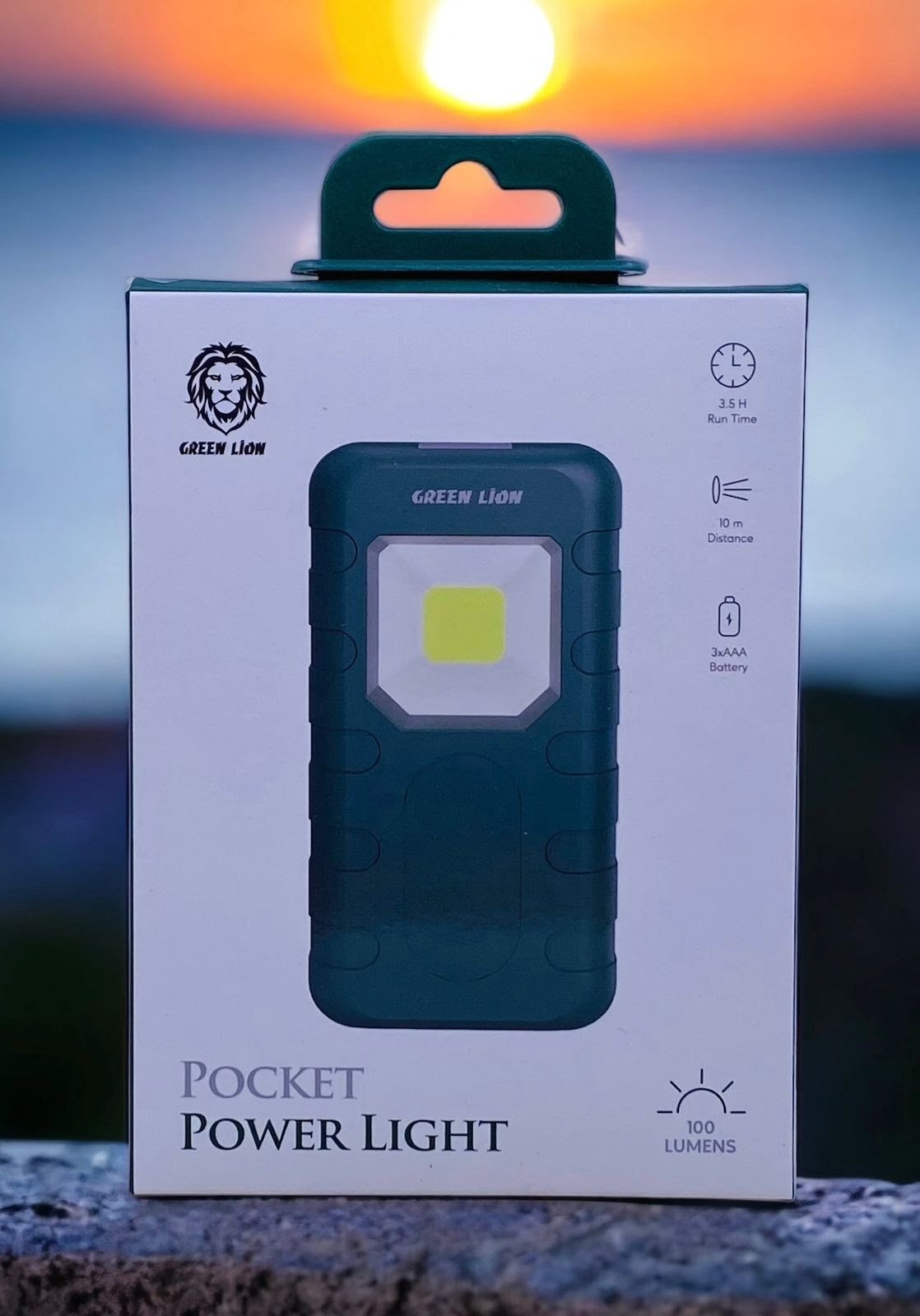 GREEN LION POCKET POWER LIGHT 3W COB 100LM GREEN GNPPLIGHTGN thumbnail 2