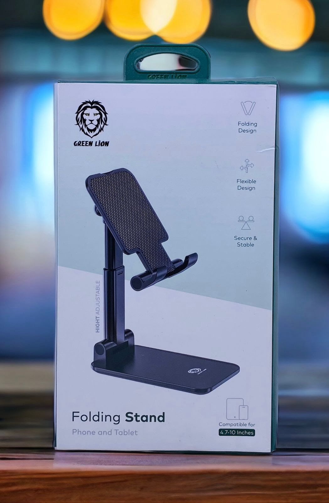 GREEN LION FOLDING STAND ( PHONE & TABLET ) 4.7 TO 10 INCH BLACK GNFOLPSTNDBK