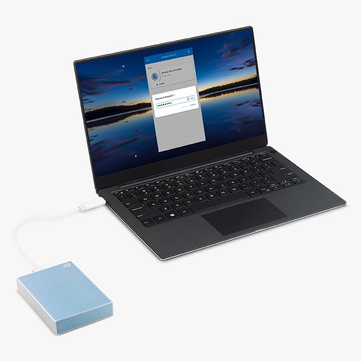 SEAGATE 1TB/2TB EXTERNAL ONE TOUCH PORTABLE HDD BLUE thumbnail 2