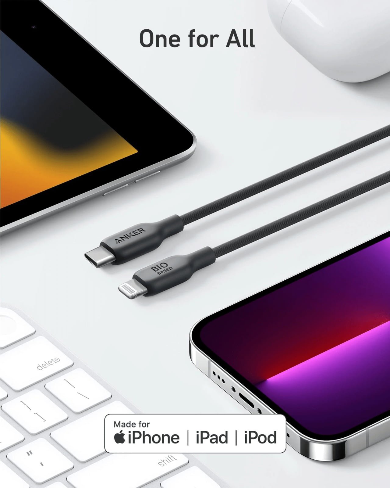 ANKER 542 USB-C TO LIGHTNING CABLE BIO-BASED 6FT thumbnail 2