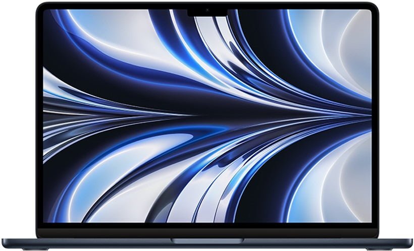 APPLE MACBOOK AIR M2 CHIP 8 CORE CPU 10 CORE GPU 8GB 512GB MIDNIGHT ARABIC MLY43