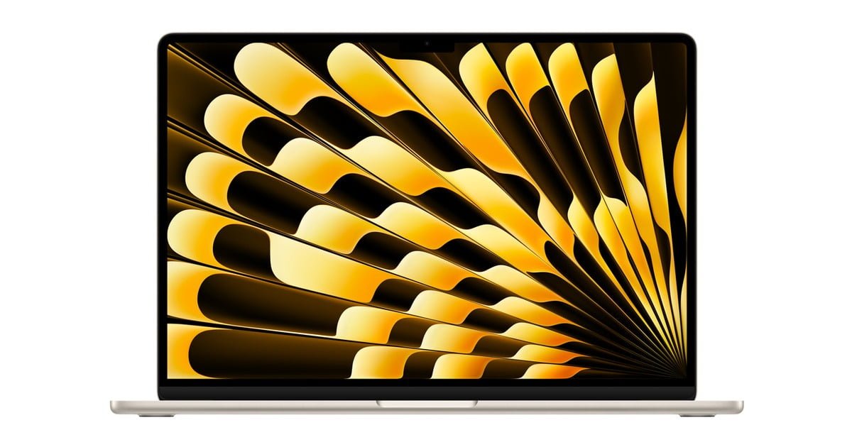 APPLE MACBOOK AIR 15 INCH M2 CHIP 10 CORE GPU 8 CORE CPU 8GB 512GB STARLIGHT MQKV3 ARABIC