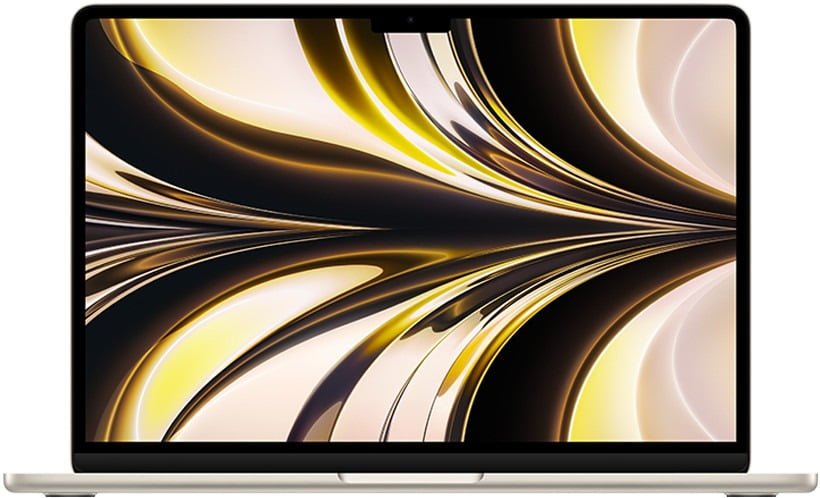 APPLE MACBOOK AIR M2 CHIP 8 CORE CPU 10 CORE GPU 8GB 512GB STARLIGHT ARABIC MLY23