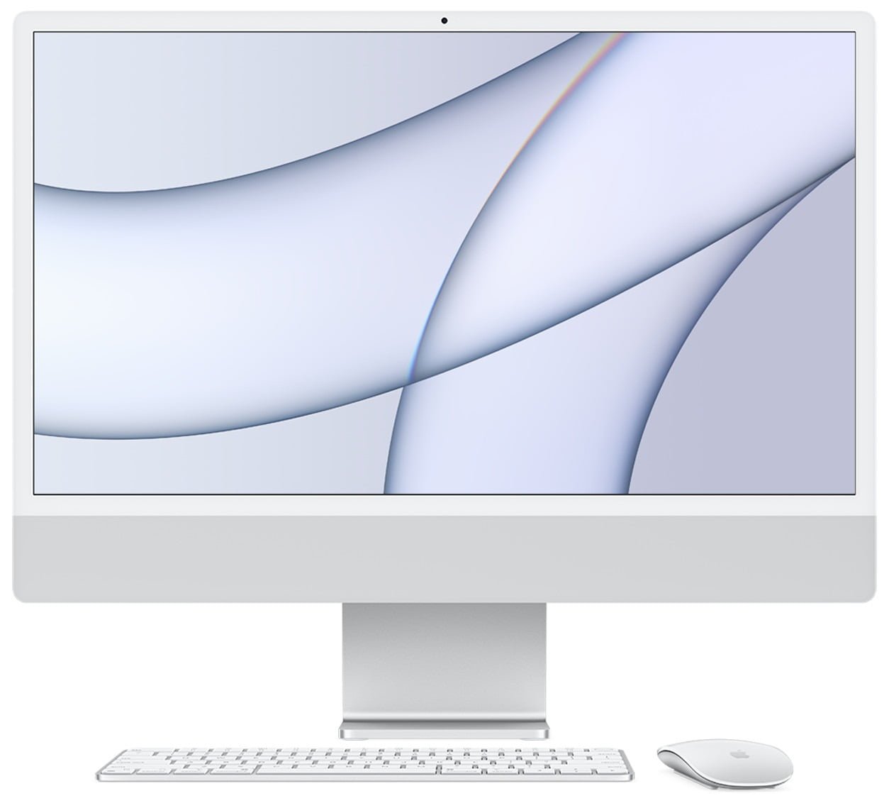 APPLE IMAC 24 WITH RETINA 4.5K DISPLAY M1 CHIP WITH 8 CORE CPU AND 7 CORE GPU 256GB SILVER MGTF3