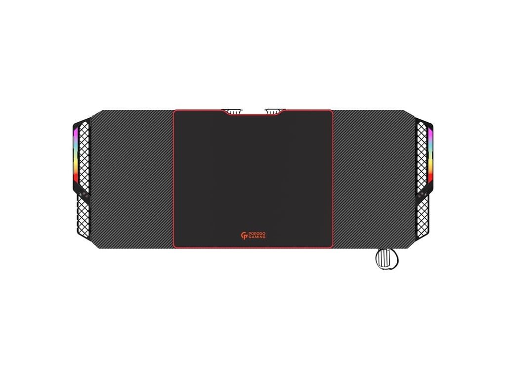 PORODO GAMING E-SPORTS GAMING DESK BLACK PDX513-BK thumbnail 2