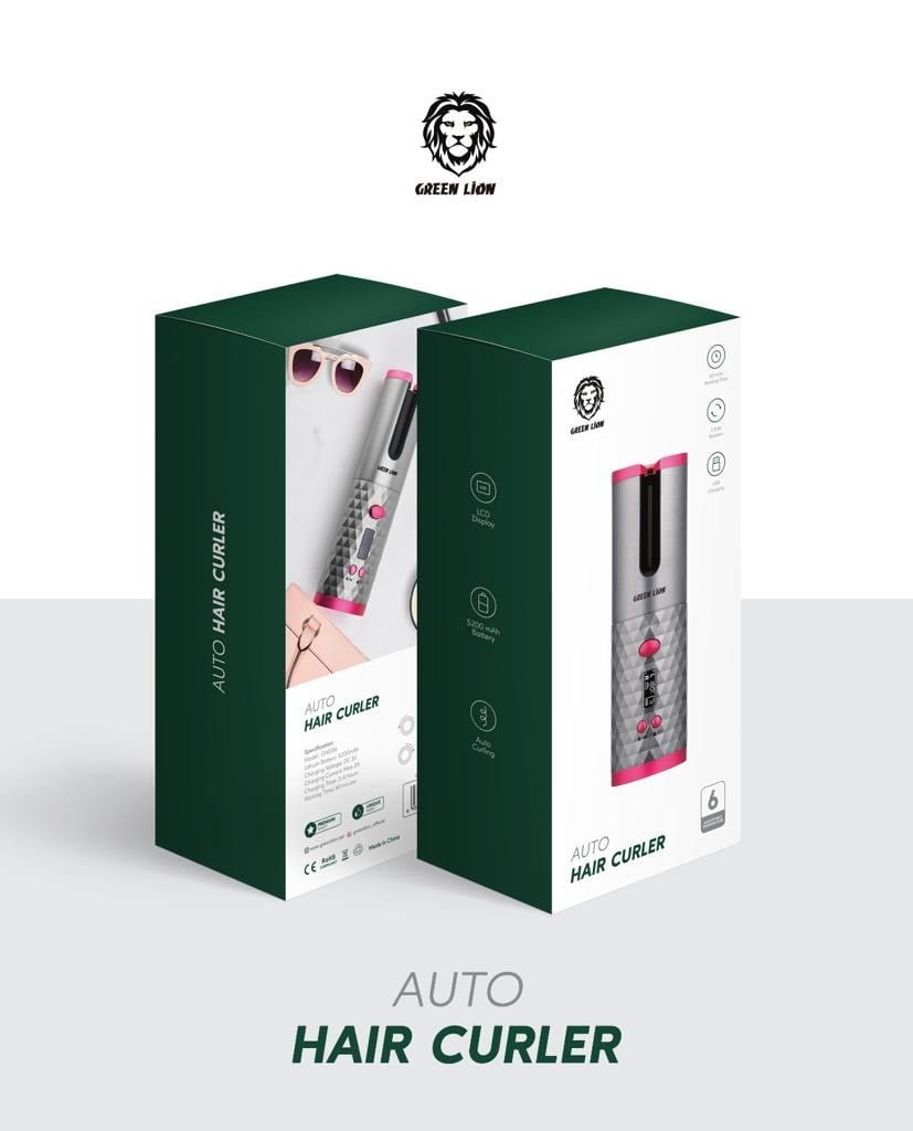 GREEN AUTO HAIR CURLER 5200mAH GRAY GNAHAIRCGY