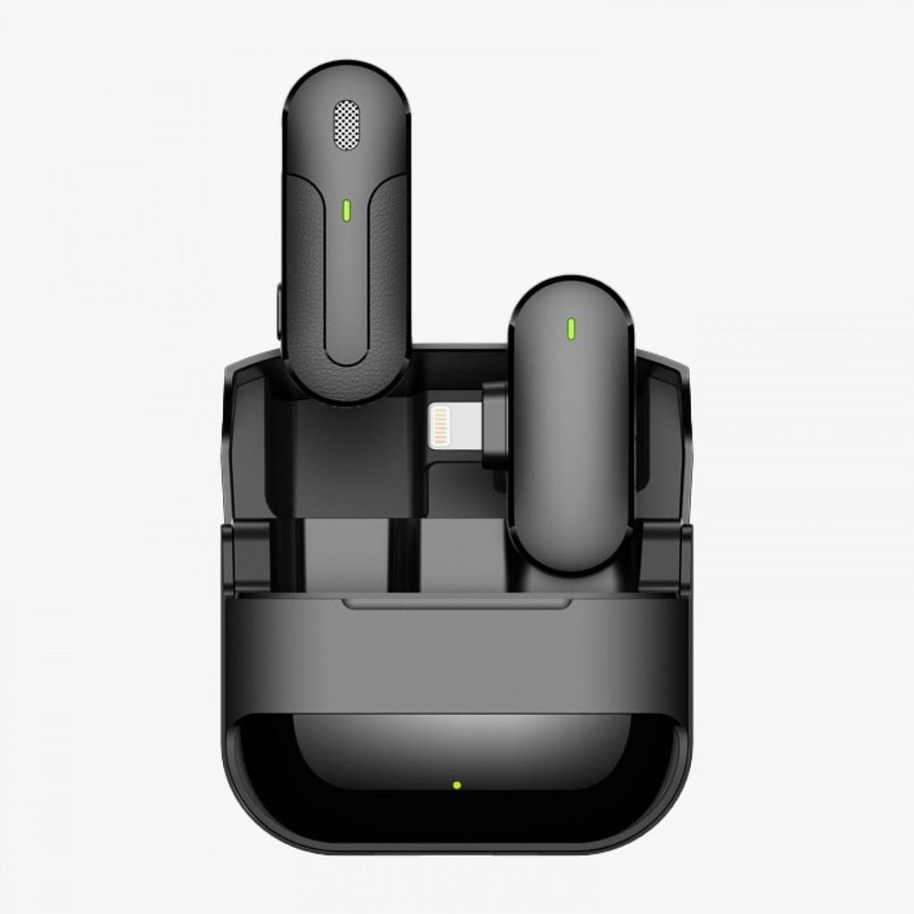 GREEN WIRELESS MICROPHONE LIGHTNING CONNECTOR BLACK GNWIRLGTBK