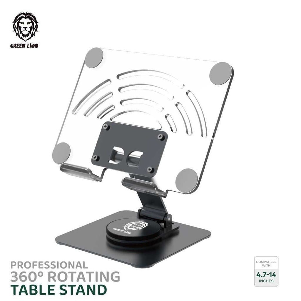 GREEN LION PROFESSIONAL 360 ROTATING TABLE STAND CLEAR GNPFN360TSCL