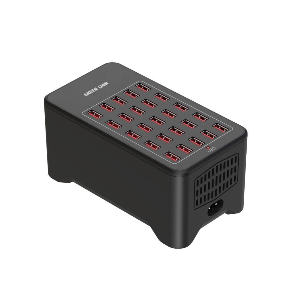 GREEN LION MULTIPORT 25 CHARGING STATION 150W BLACK GNMULPORT25BK