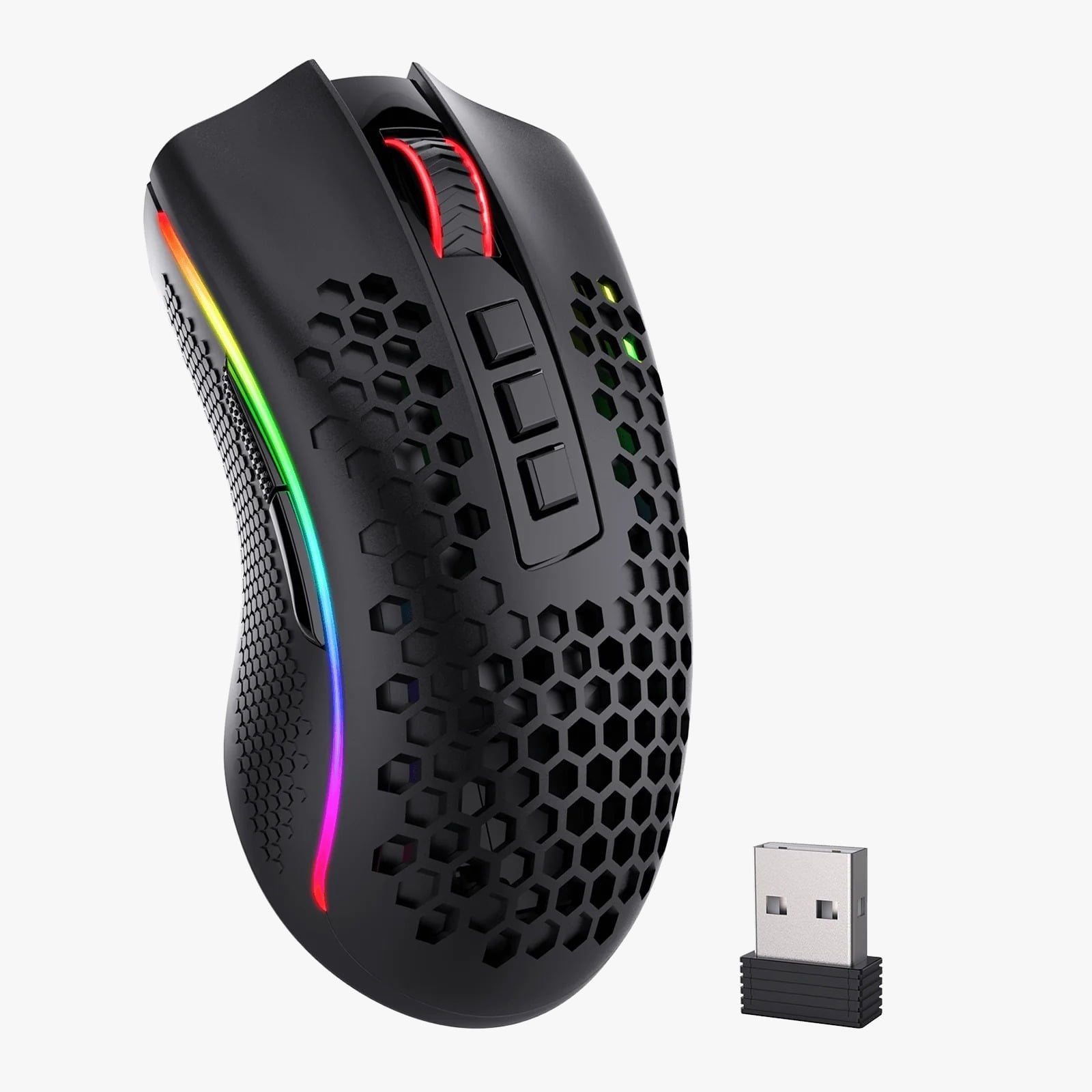 REDRAGON M808 STORM PRO WIRELESS GAMING MOUSE RGB HONEYCOMB FORM 16000 DPI