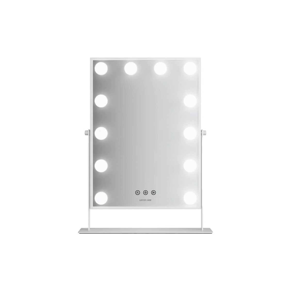 GREEN LION GLAM SHINE MAKEUP MIRROR 12 LED LIGHTS WHITE GNGLMAKE12WH
