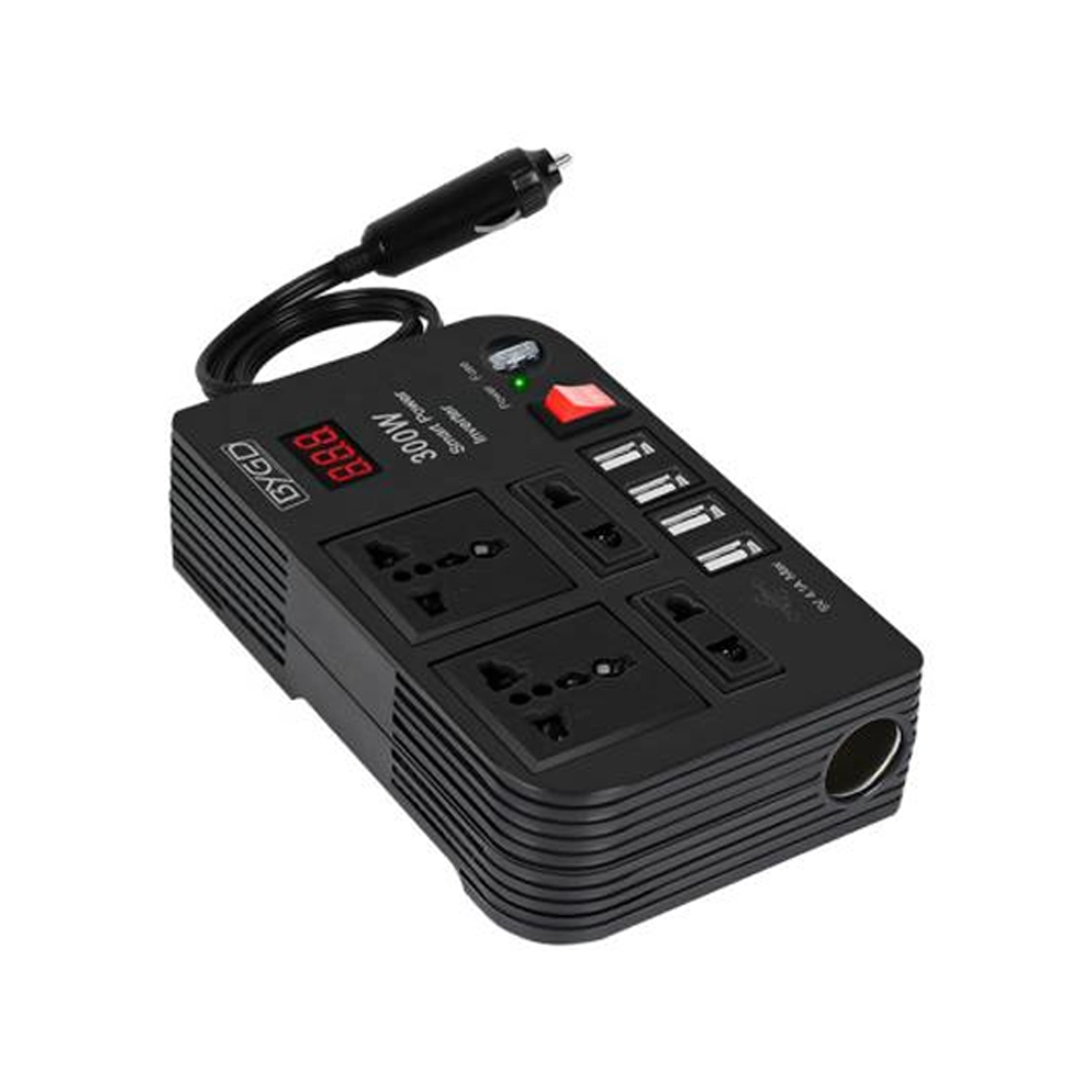BYGD CAR POWER INVERTER 2 SOCKET 300W E8982 thumbnail 2