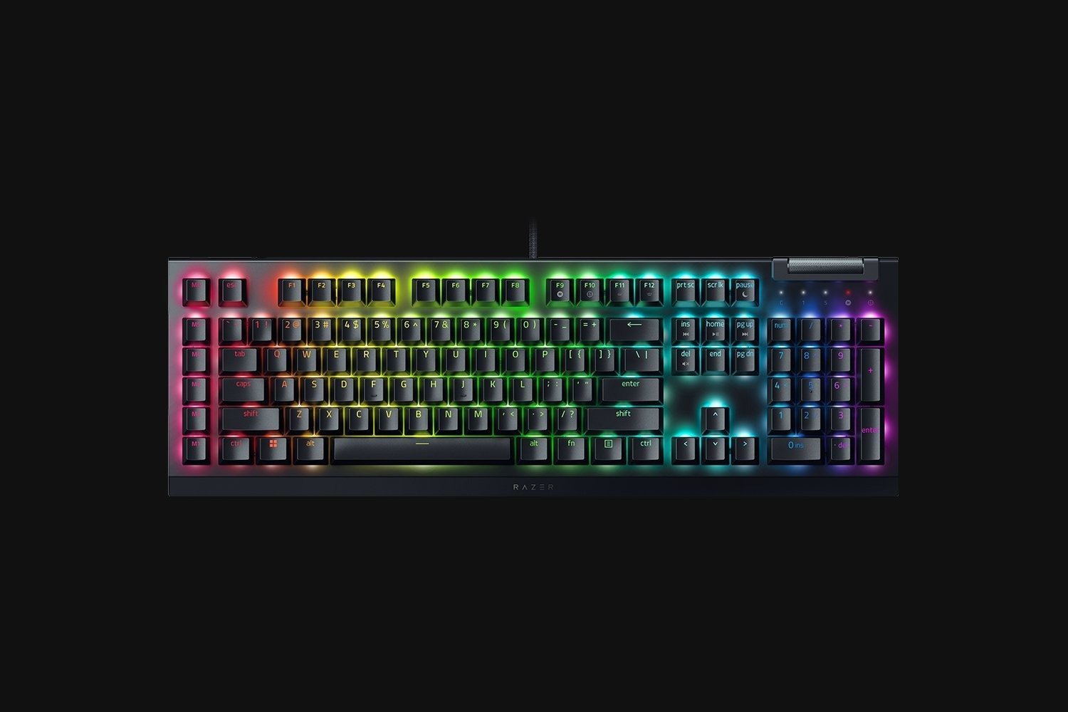 RAZER BLACK WIDOW V4X MECHANICAL GAMING KEYBOARD GREEN SWITCH ARB RZ03-04703500-R391