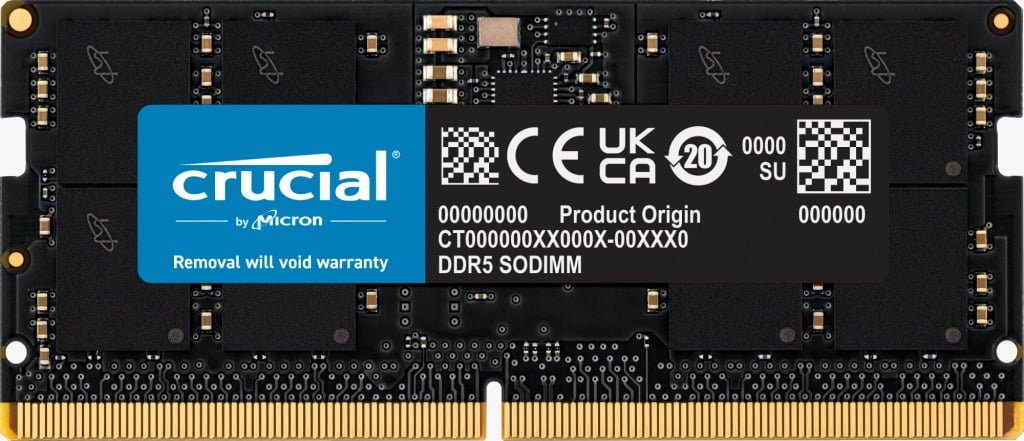CRUCIAL 16GB DDR5-4800 MEMORY LAPTOP CT16G48C40S5