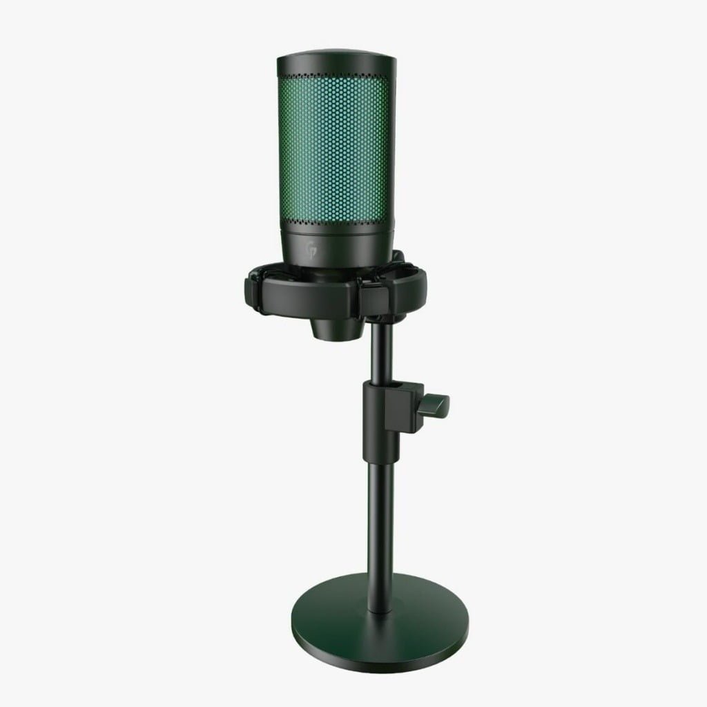 PORODO GAMING PROFFESIONAL RGB CONDENSER MICROPHONE WITH EXTENSION STAND BLACK PDX519-BK