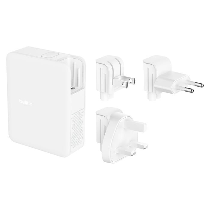 BELKIN BOOST CHARGE PRO 140W 4 PORT GAN WALL CHARGER WHITE WCH014BTWH thumbnail 2