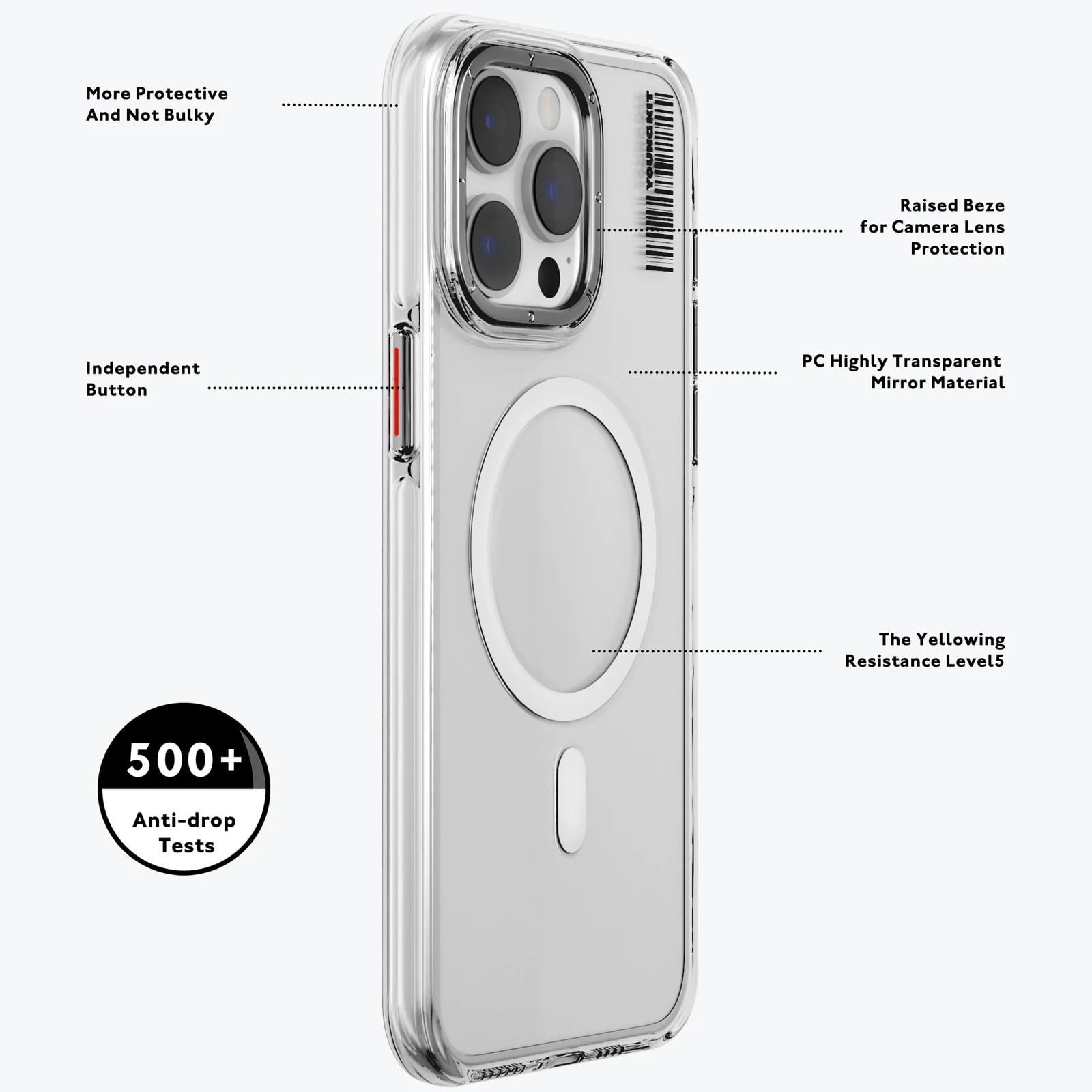 YOUNGKIT IPHONE 15 PRO CRYSTAL SHIELD CASE TRANSPARENT thumbnail 4