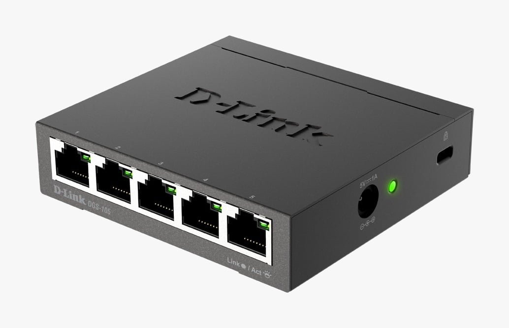 D-LINK SWITCH 5 PORT GIGABIT DGS-105