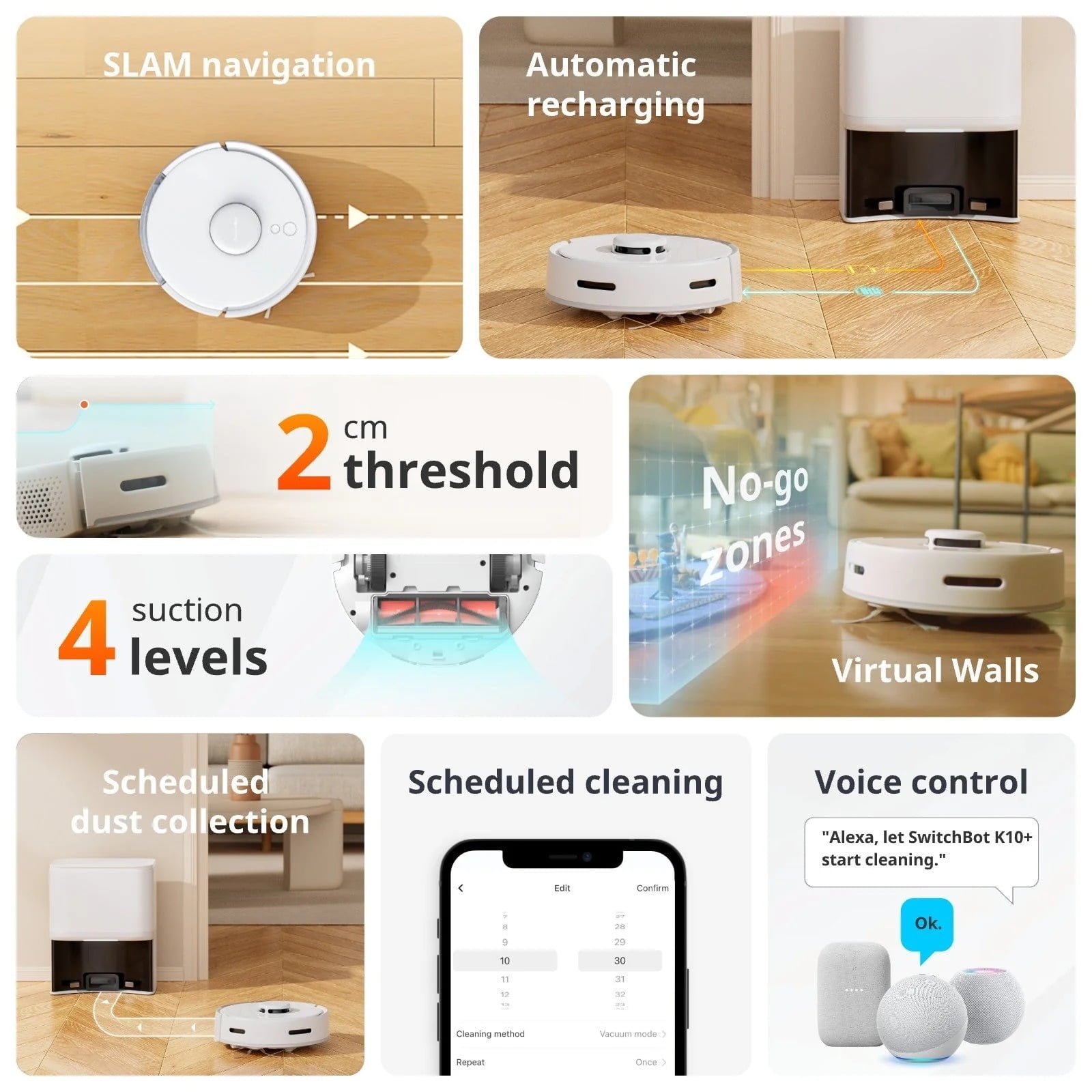 SWITCHBOT K10 PLUS MINI VACUUM CLEANER WITH VACUUM AND MOP FUNCTION W3011020 thumbnail 5