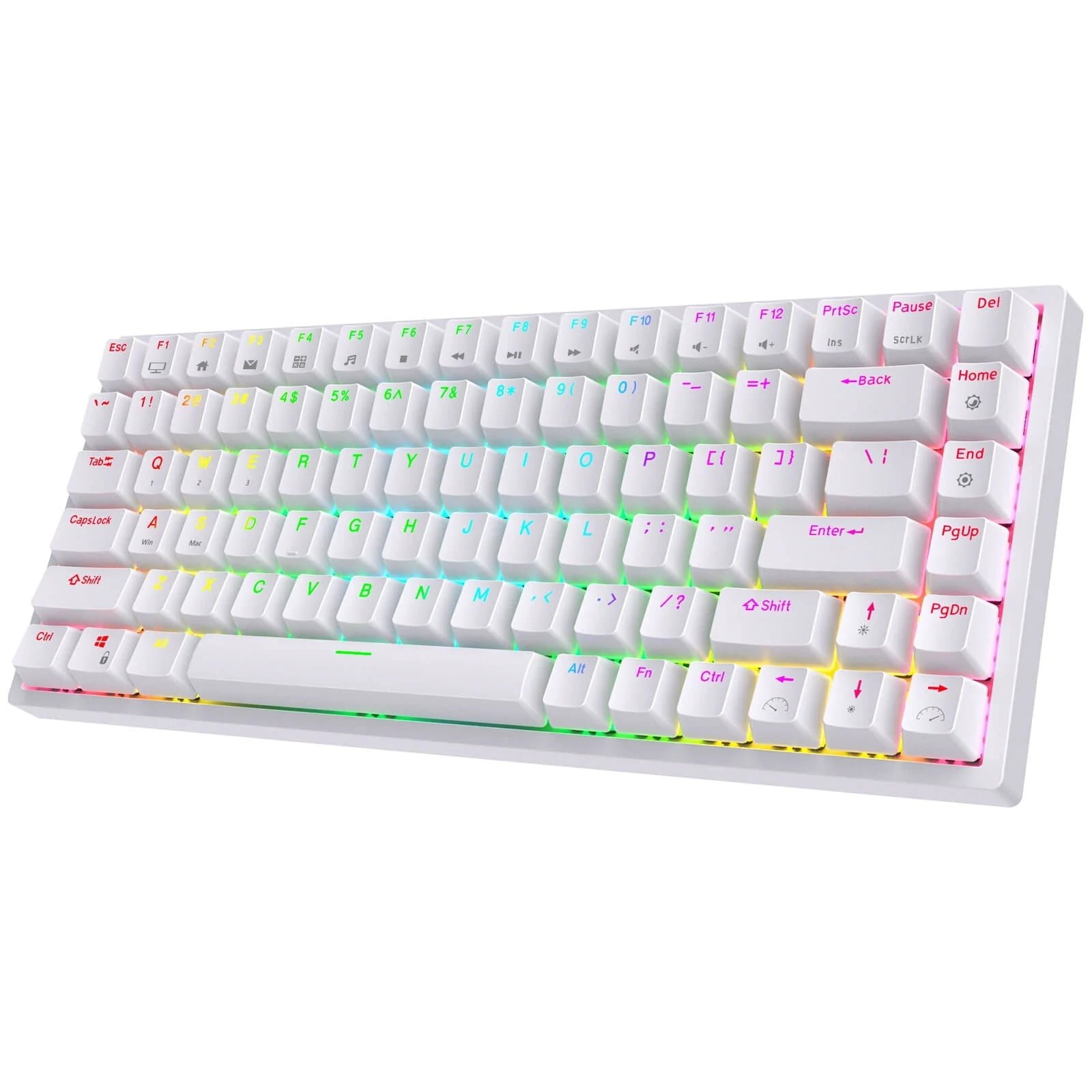ROYAL KLUDGE GAMING KEYBOARD RGB TRI MODE HOT PLUG BLUE SWITCH WHITE RK84