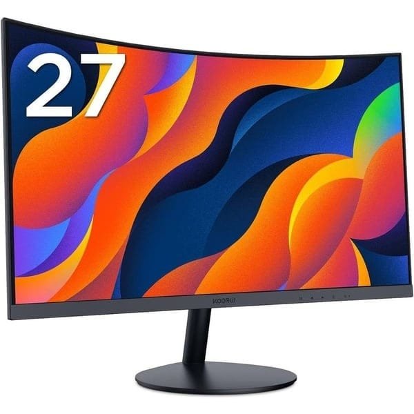 KOORUI 27-INCH FHD 1080P 75HZ CURVED MONITOR BLACK 27N5C