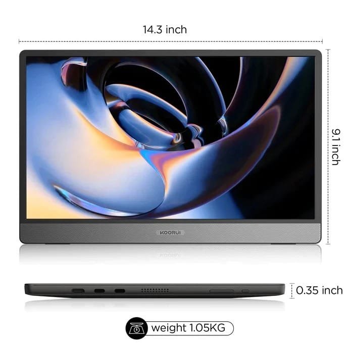 KOORUI 15.6 IPS FULL HD 1920 X 1080 60HZ PORTABLE MONITOR 15B1 thumbnail 11