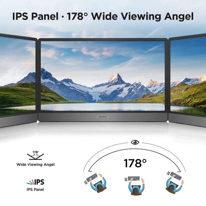 KOORUI 15.6 IPS FULL HD 1920 X 1080 60HZ PORTABLE MONITOR 15B1 thumbnail 8