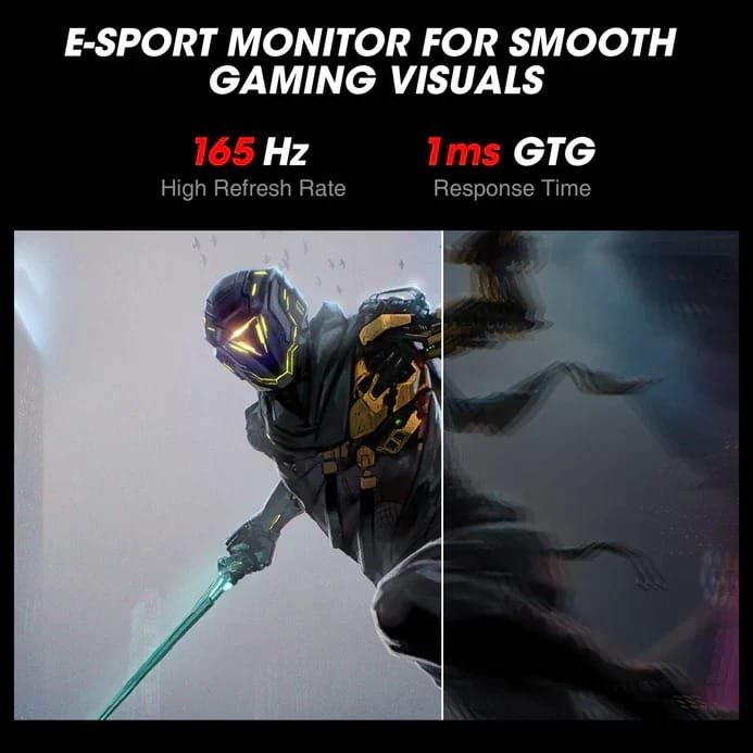 KOORUI 24 INCH IPS FULL HD 1920 X 1080 165HZ GAMING MONITOR 24E thumbnail 7