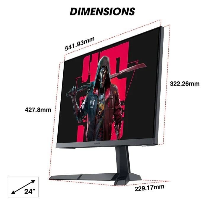 KOORUI 24 INCH IPS FULL HD 1920 X 1080 165HZ GAMING MONITOR 24E thumbnail 4