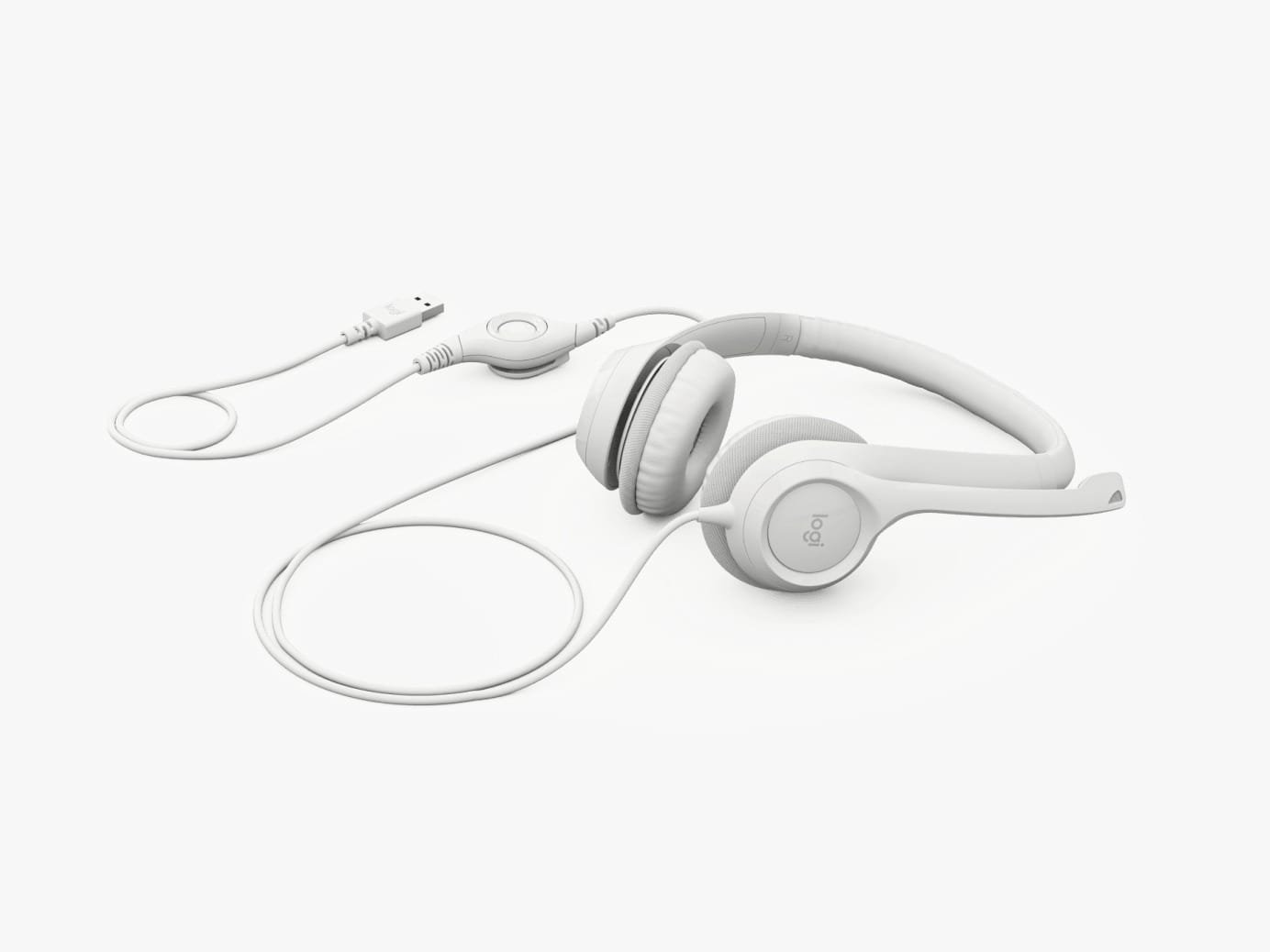 LOGITECH HEADSET USB H390 WHITE 981-000406 thumbnail 2