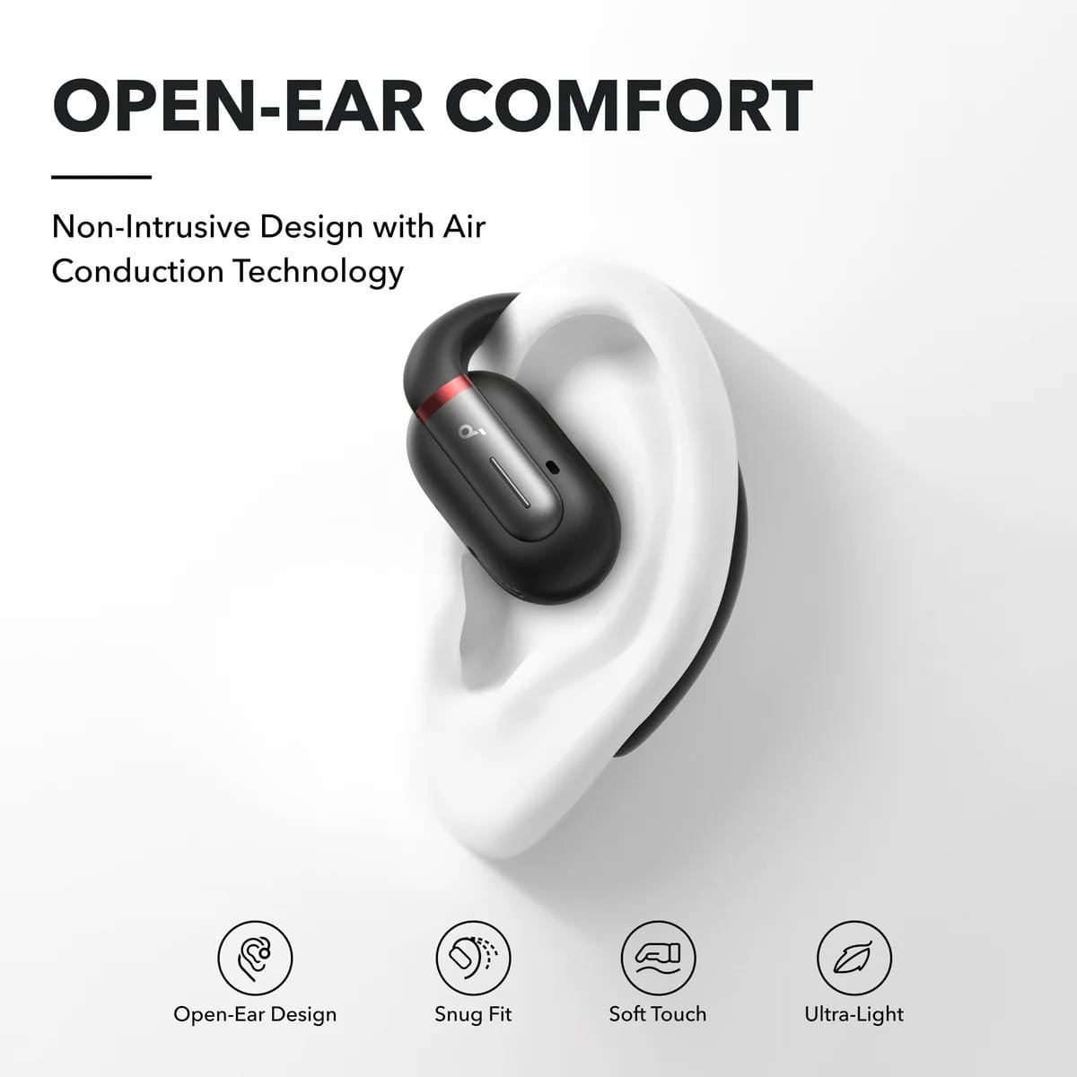 ANKER SOUNDCORE V30I OPEN EAR TRUE WIRELESS EARBUDS BLACK A3873H11 thumbnail 2