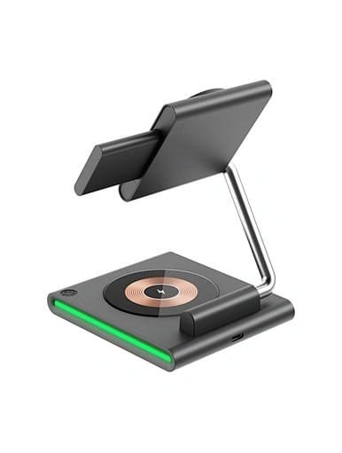WIWU GEEK 3 IN 1 WIRELESS CHARGER GRAY W023 thumbnail 4