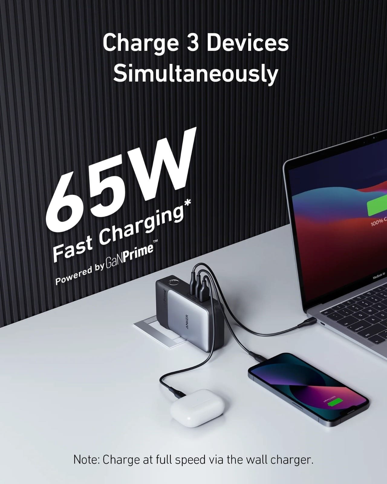 ANKER 733 65W GANPRIME POWERCORE POWERBANK BLACK A1651211 thumbnail 2