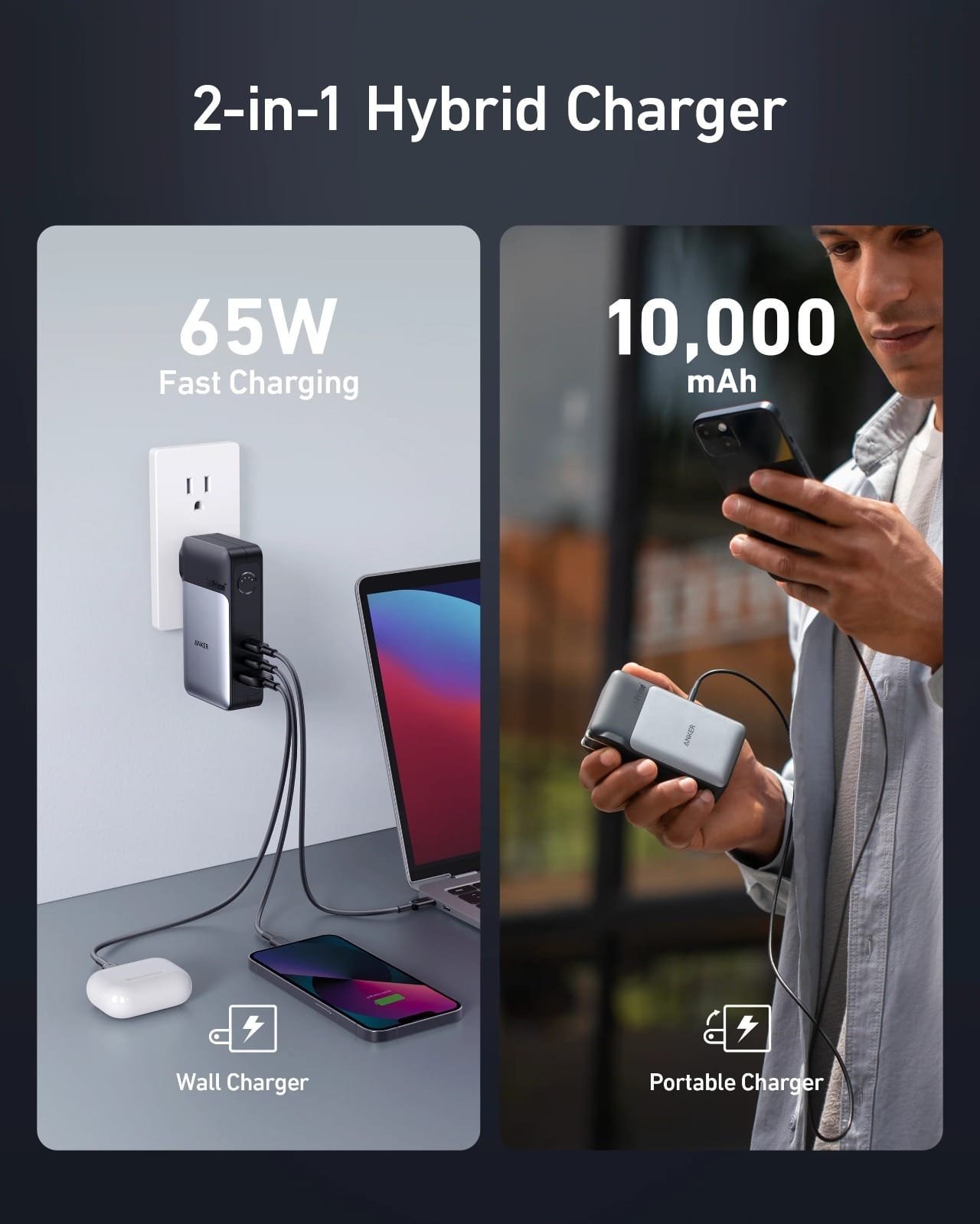 ANKER 733 65W GANPRIME POWERCORE POWERBANK BLACK A1651211 thumbnail 6