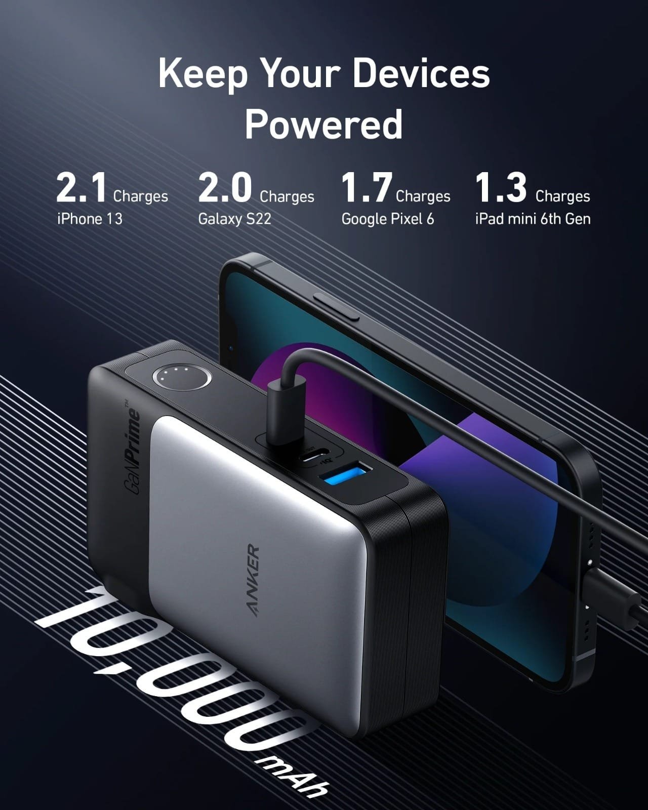 ANKER 733 65W GANPRIME POWERCORE POWERBANK BLACK A1651211 thumbnail 5