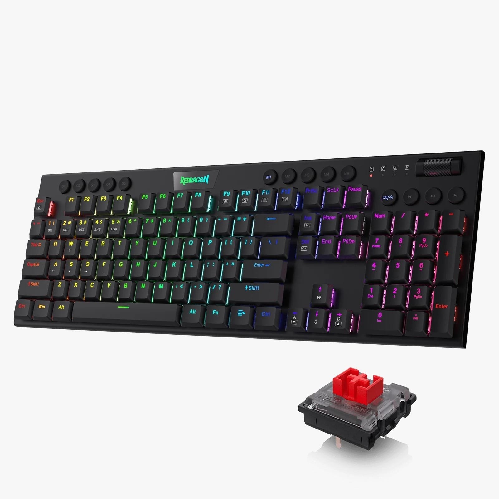 REDRAGON HORUS MECHANICAL KEYBOARD RED SWITCH K618-RGB