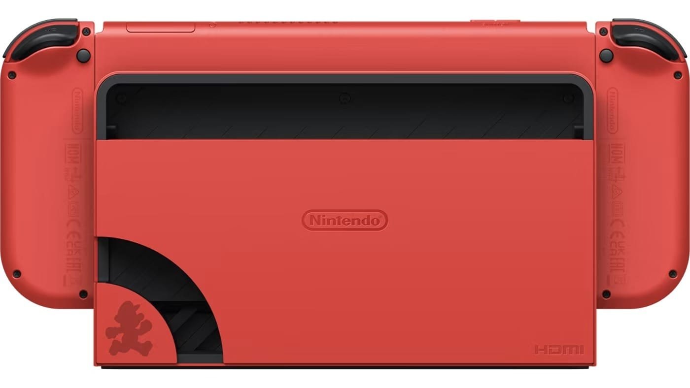 NINTENDO SWITCH OLED CONSOLE WITH BLACK-RED JOY-CON thumbnail 8