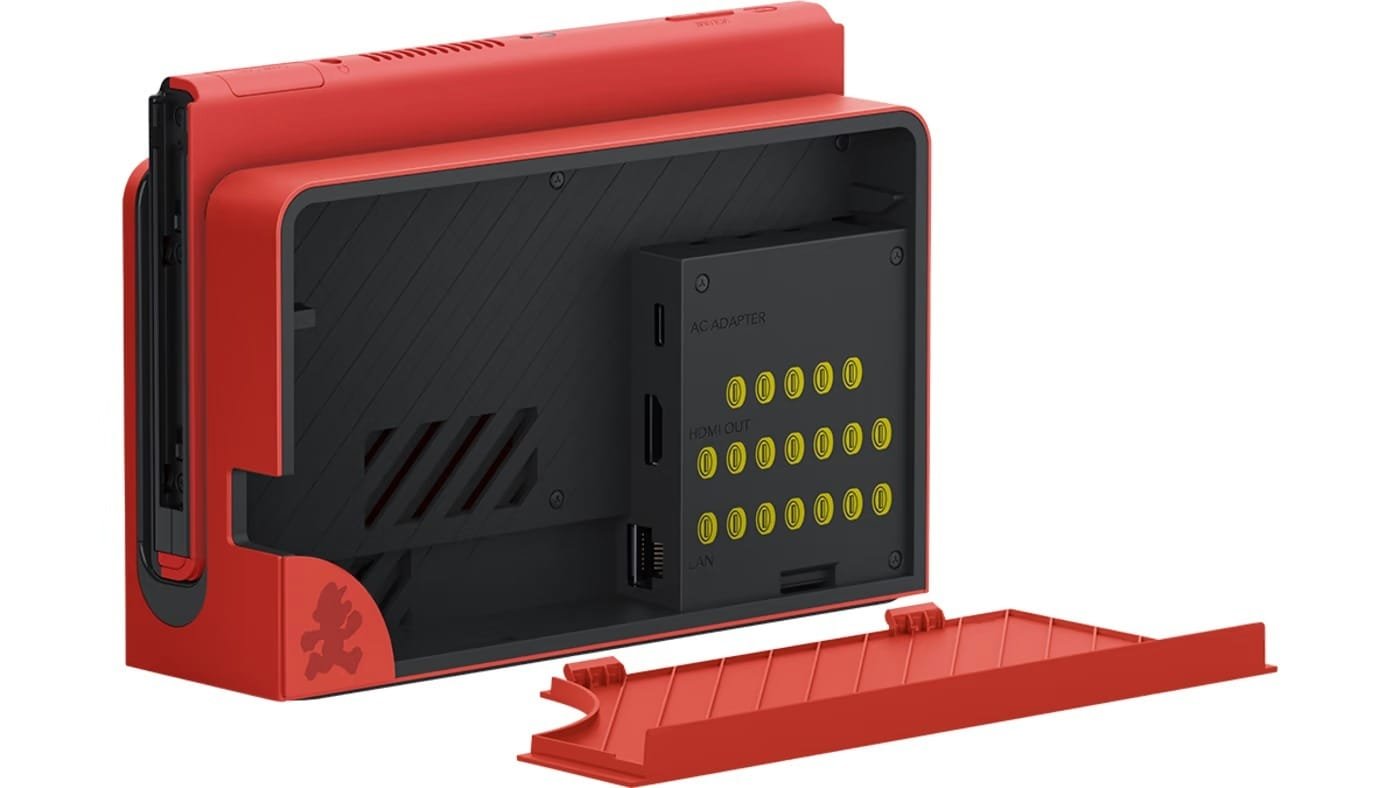 NINTENDO SWITCH OLED CONSOLE WITH BLACK-RED JOY-CON thumbnail 7