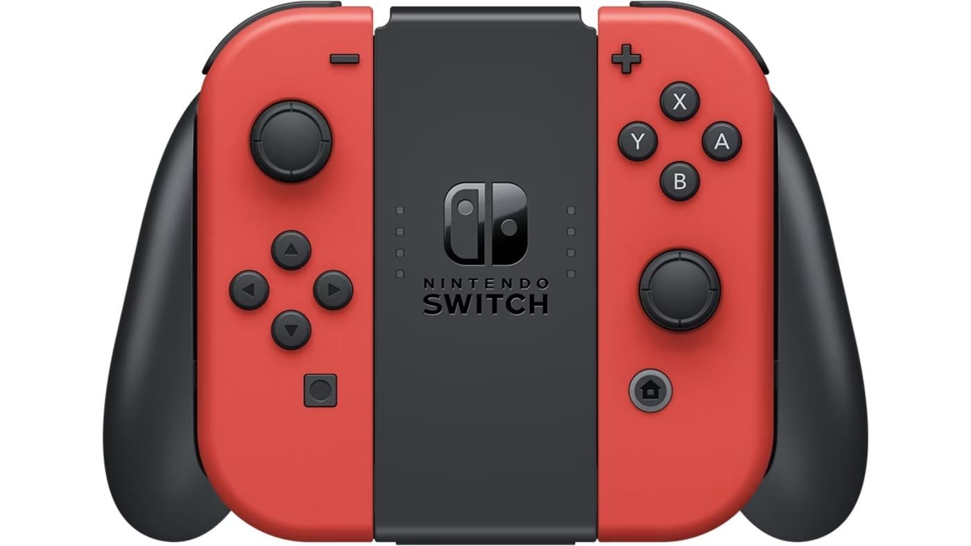 NINTENDO SWITCH OLED CONSOLE WITH BLACK-RED JOY-CON thumbnail 3