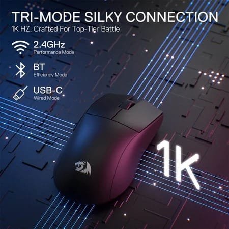 REDRAGON K1NG PRO WIRED/WIRELESS MOUSE BLACK M916-PRO thumbnail 11